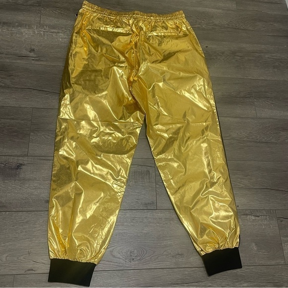 RALPH LAUREN Women's Gold Metallic Taffeta Jogger Track Pants Size 12 NWT $225 - Picture 9 of 11